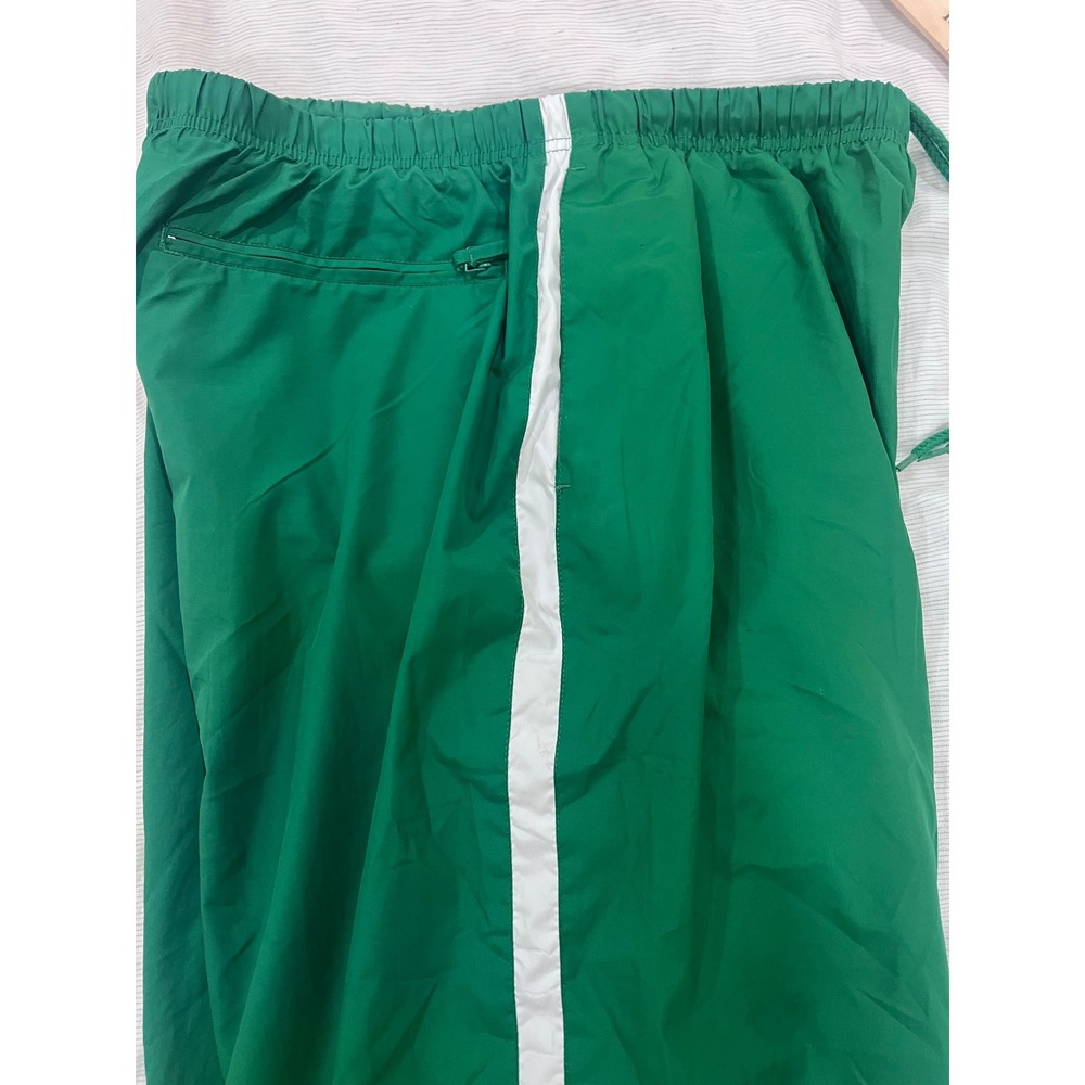 Holloway Womens 2XL Green White Stripe Track Pants Athletic Mesh Lined Warm Up - Picture 3 of 6